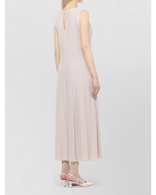 D.exterior Multicolor Sleeveless Sequin Dress Knee Length