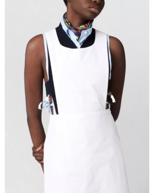 Miu Miu Blue Cotton Knee-Length Dress