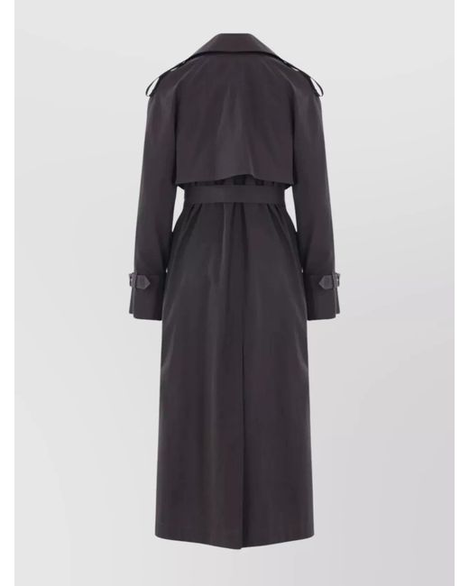 Dries Van Noten Black Cotton Trench Coat