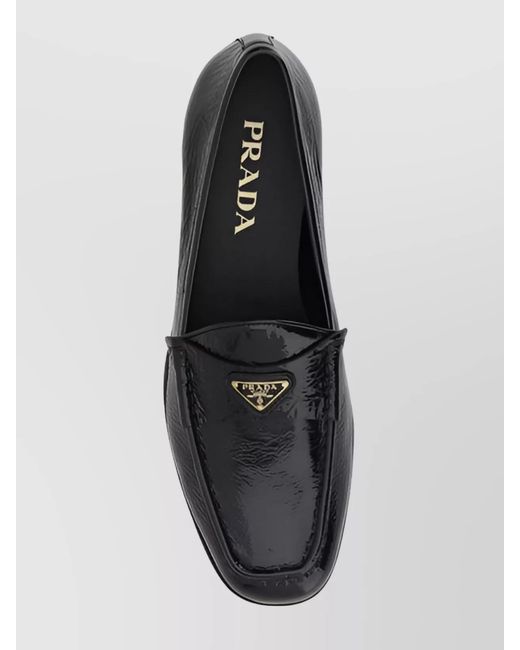 Prada Black Patent Leather Loafers
