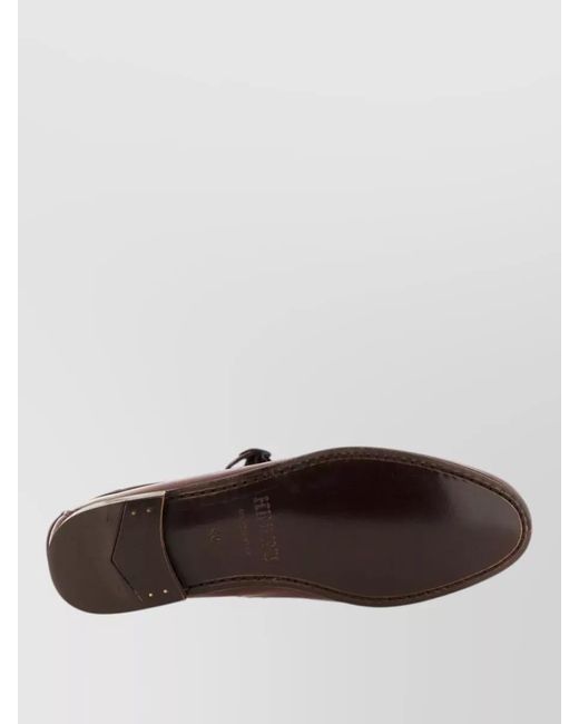 Hereu Brown Mary Jane Lorea Leather Bow Loafers