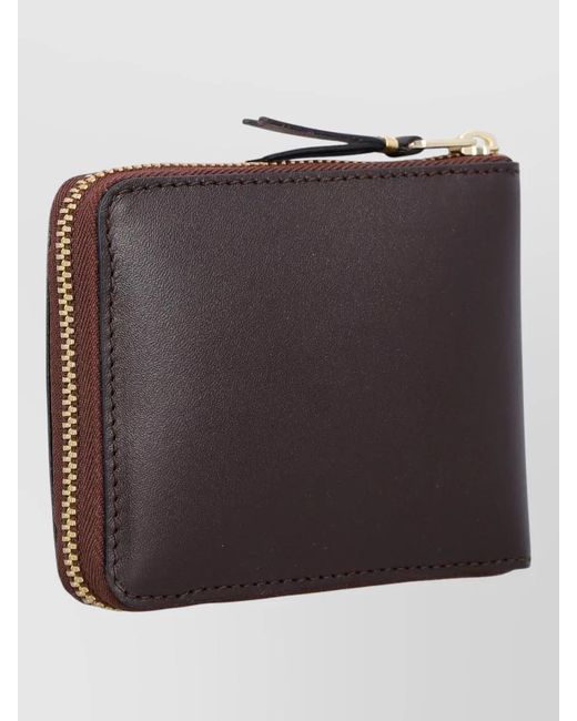 Comme des Garçons Brown Small Zip Around Leather Wallet