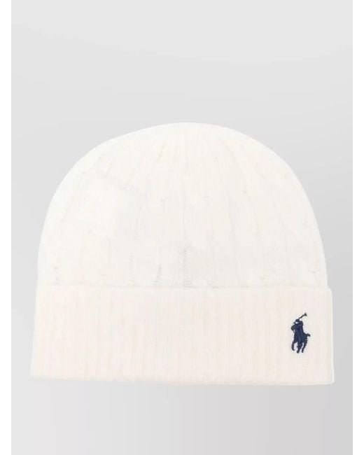Polo Ralph Lauren Natural Cable Knit Hat Ribbed Cuff Design