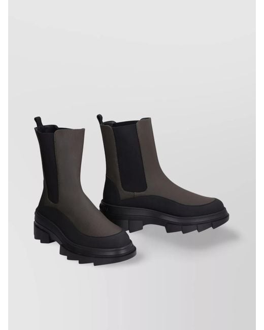 Stuart Weitzman Black Technical Fabric Chelsea Boots