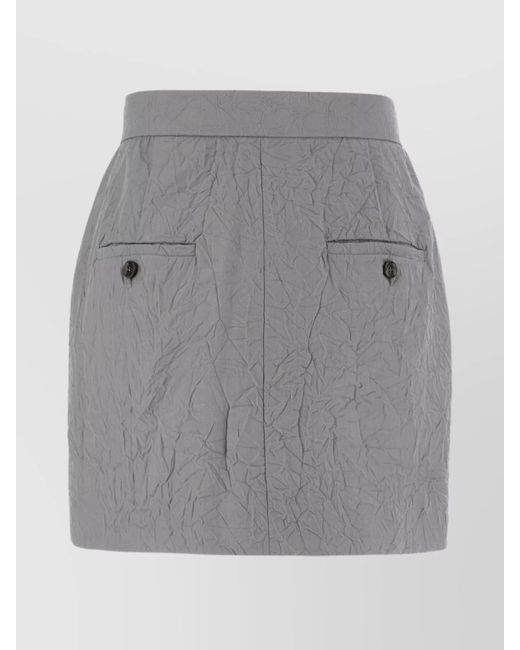 Max Mara Gray Wool Mini Skirt
