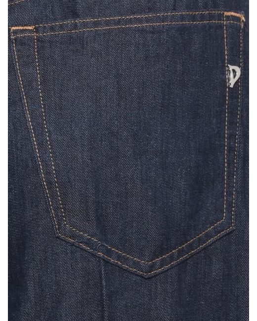 Dondup Blue High Waist Wide Leg Denim Trousers
