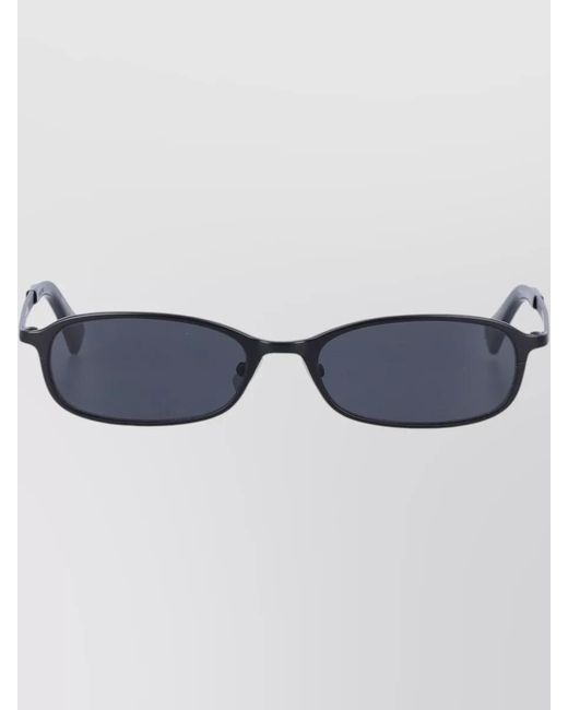 Saint Laurent White Metal Oval Sunglasses