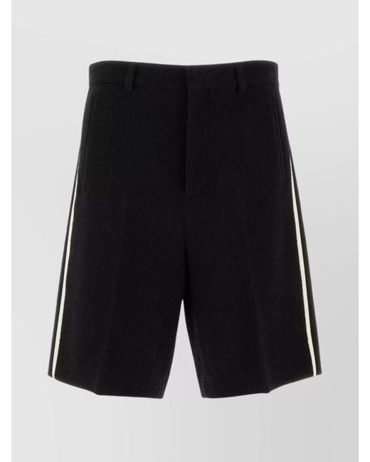 Gucci Black Wool Bouclé Bermuda Shorts for men