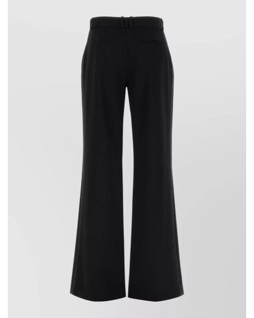 The Row Black Wool Tailored Trousers
