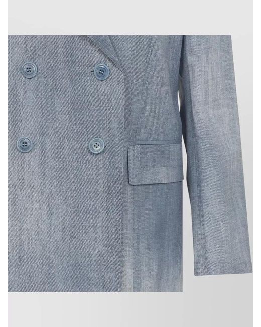 Ermanno Scervino Blue Double-Breasted Blazer