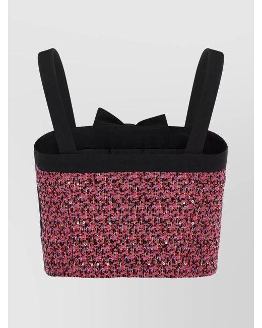 Alessandra Rich Pink Tweed Top
