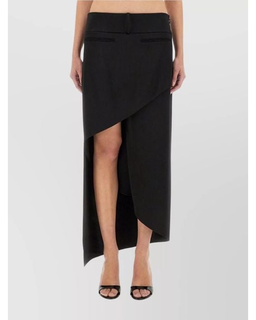 Courreges Black Asymmetric Skirt