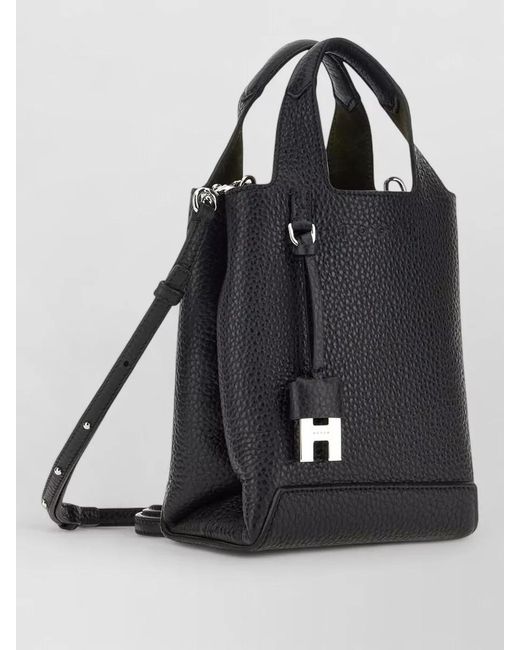 Hogan Black Mini Leather Tote Bag