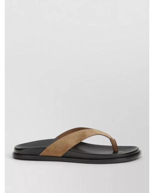 Stuart Weitzman Gray Suede Strap Flat Sole Open Toe Slides