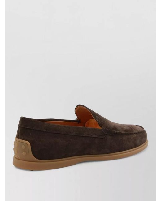 Tod's Brown Suede Leather Loafers for men