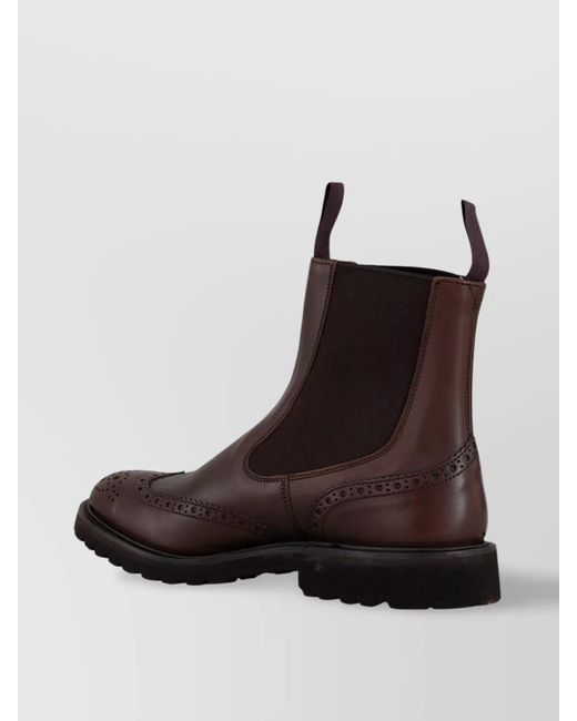 Tricker's Brown Leather Henry Boots for men