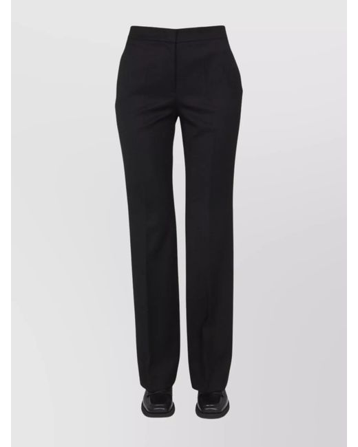 Moschino Blue Virgin Wool Straight-Leg Trousers