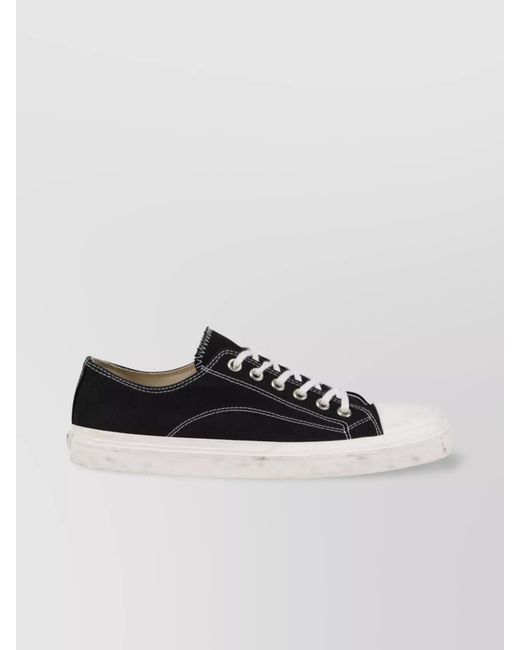 Moschino Multicolor Canvas Paneled Low-Top Sneakers for men