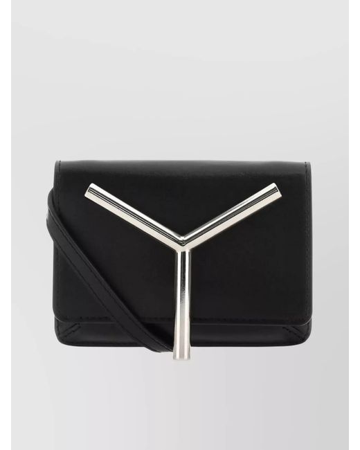 Y. Project Black Leather Mini Crossbody Bag