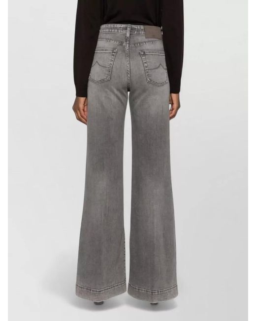 Jacob Cohen Gray Wide-Leg Denim Jeans