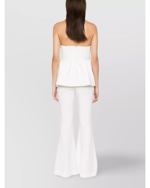 Self-Portrait White Sleeveless Jumpsuit