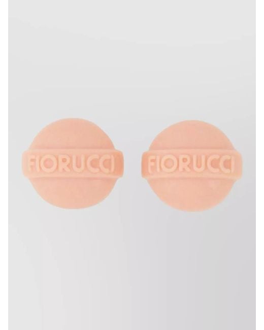 Fiorucci Gray Lollipop Motif Earrings Floral Detail