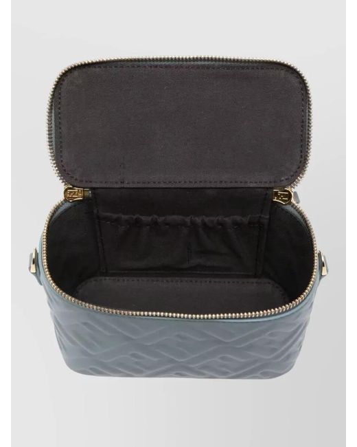 Fendi Blue Na Lamb Leather Crossbody Bag
