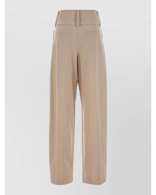 Sportmax Natural Wool Wide-Leg Trousers