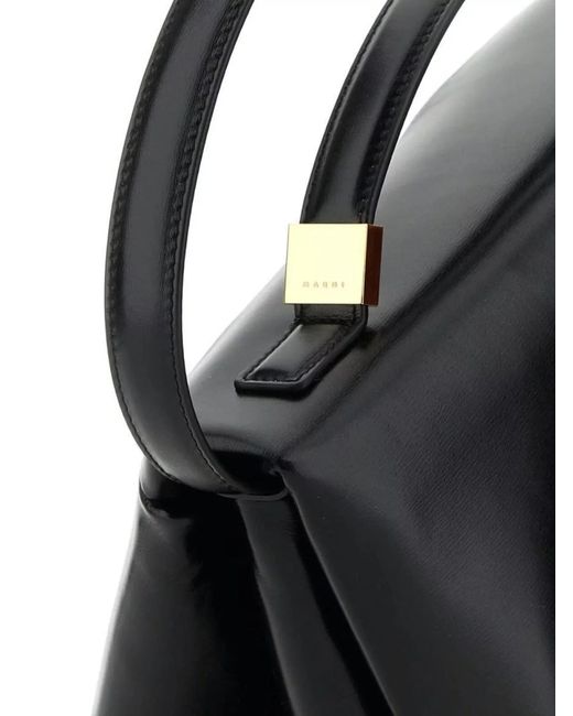 Marni Black Prisma Leather Shoulder Bag