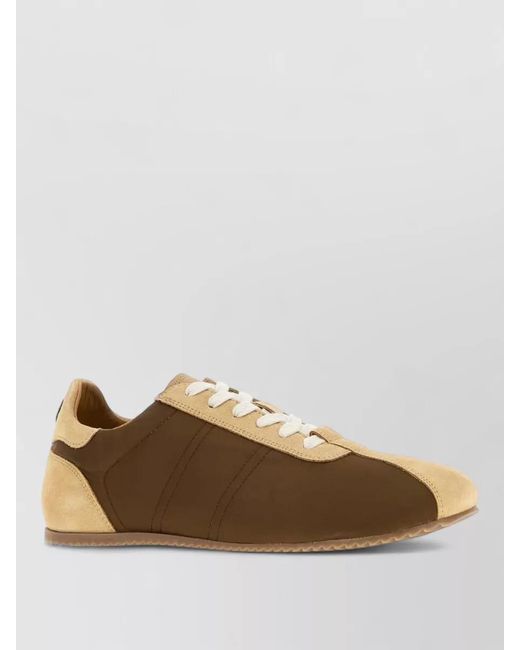 AMI Brown Leather Sneakers for men