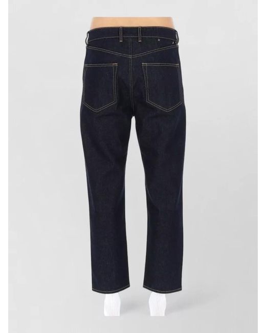 Golden Goose Deluxe Brand Blue Happy Denim Pant Contrast Stitching Belt Loops for men