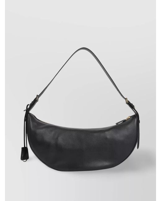 Prada Gray Large Calf Leather Shoulder Bag