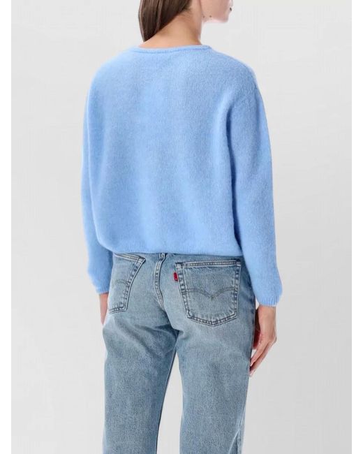 American Vintage Blue Alpaca Wool Cardigan