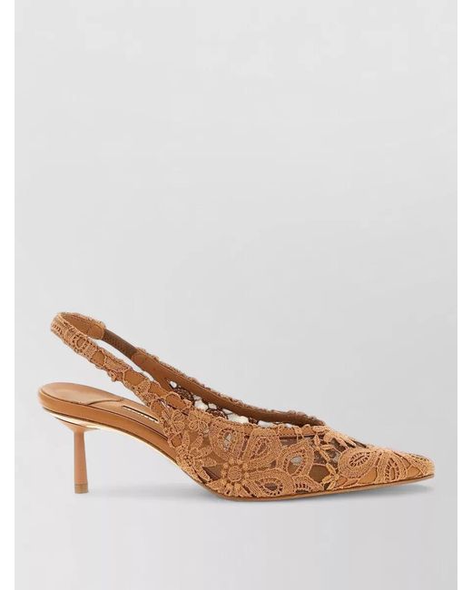 Le Silla Natural Chantilly Slingback Pumps