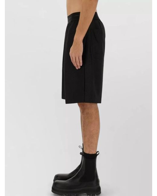 Helmut Lang Black Tailored Shorts Knee Length Back Pockets for men