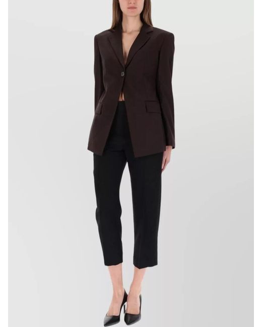 Helmut Lang Black Tailored Jacket With Back Belt Detail