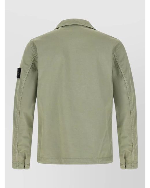 Stone Island Green 1200013 Overshirt Jacket Chest Pocket for men