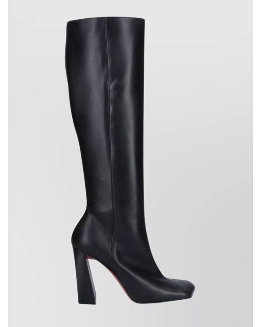 AMINA MUADDI Black Leather Ankle Boots