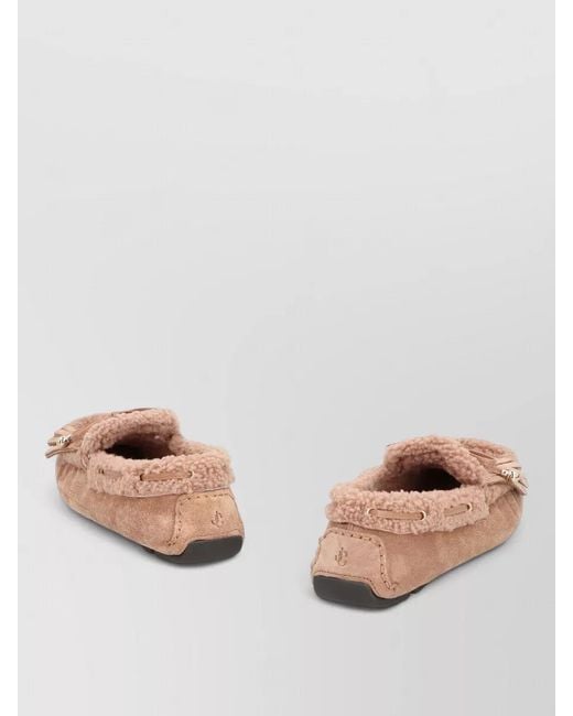 Jimmy Choo Pink Manon F Suede Driving Moccasins Slipons
