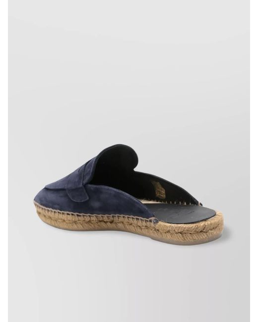 Castaner Blue Leather Slippers for men