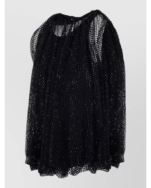 Sportmax Black Sleeveless Mesh Top
