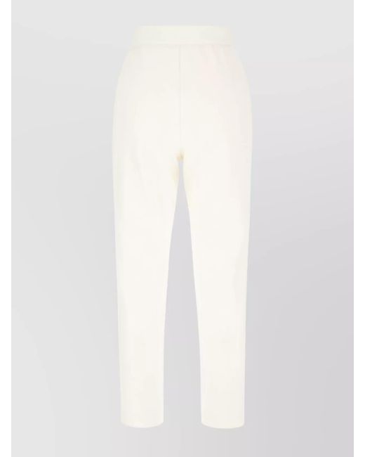 Max Mara White High-Rise Straight-Leg Tailored Trousers