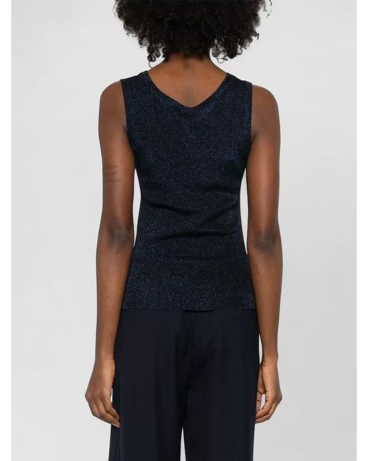 Fabiana Filippi Blue Sleeveless Scoop Neck Tank Top