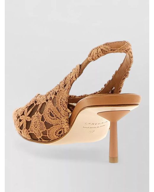 Le Silla Natural Chantilly Slingback Pumps