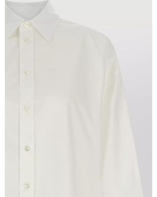 Balenciaga White Shirt Featuring Lace Up Front And Ties