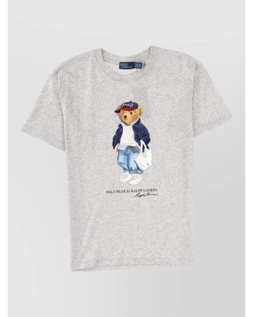 Polo Ralph Lauren White Short Sleeve Crew Neck Graphic Top