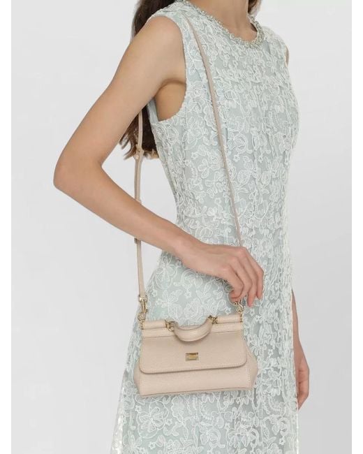 Dolce & Gabbana Natural Mini Bag Detachable Strap Top Handle