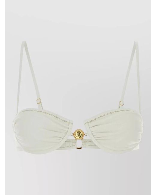 Reina Olga White Stretch Jersey Hammond 2.0 Bikini Top