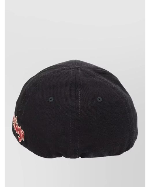 Balenciaga Blue Cotton Baseball Cap for men
