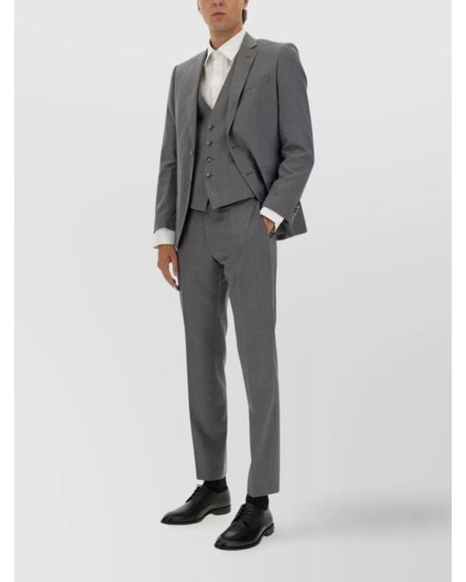 Boss Gray Slim Fit Wool Suit Jacket for men